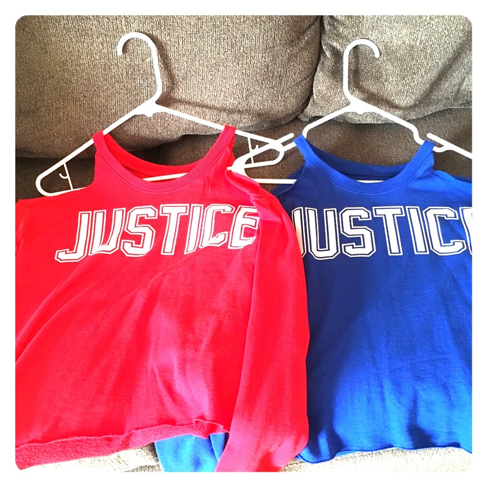 Justice cold shoulder long sleeve shirts